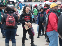 Teachers gather to protest against education cuts at Chicago State University in Chicago, Illinois, United States, on 1st April, 2016.
 (