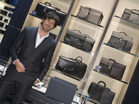 Actor and model Andres Velencoso attend the inauguration of the new Montblanc store in Madrid. (