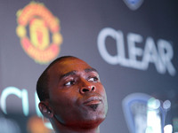 Makati, Philippines - Former Manchester United player Andy Cole awaits questions from the media during a press conference in Makati on June...