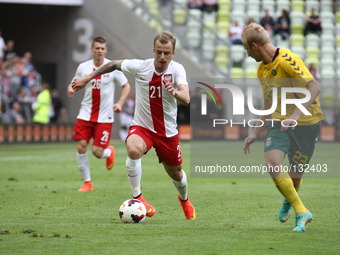 Gdansk, Poland 6th, June, 2014 Friendly football game between Poland and Lithuania National teams in Gdansk at PGE Arena stadium.
Kamil Gros...