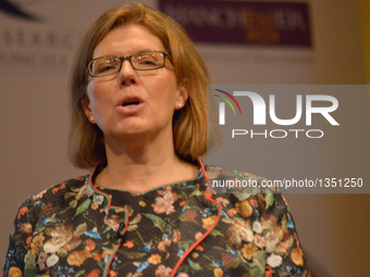 Sherry Coutu CBE, entrepreneur, speaking at the EuroScience Open Forum Conference on July 26th, 2016, in Manchester, England. (