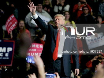 President-Elect Donald Trump and Vice-President-Elect Mike Pence hold a post-election Thank You Tour event of at the Giant Center in Hershey...