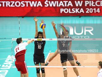 Gdansk, Poland 4th, July 2014 Poland faces Iran in the FIVB Volleyball World League game in Gdansk at ERGO Arena sports hall.
Rafal Buszek (...