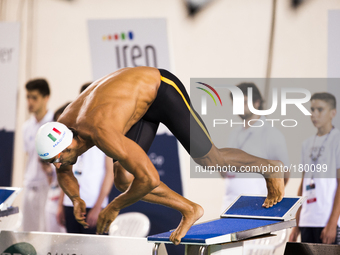 Filippo Magnini during the 200m freestyle in Turin Swimming Cup. (