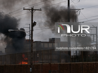Philadelphia Fire Department responds to a PECO Substation fire, on March 7th, 2017, in Philadelphia, PA. The fire is causing a large power...