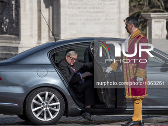 European Commission President Jean-Claude Juncker during arrivals for an EU summit at the Palazzo dei Conservatori in Rome on Saturday, Marc...
