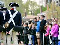 At Independence Hall, the US Army 3rd Infantry (The Old Guard), gives a Revolutionary War Tactical Performance to commemorate the official o...