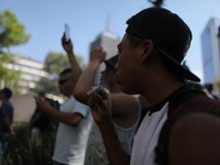 People smokes Marijuana joints during the 420 international day celebrated as well in Mexico City, April, 20, 2017.  (