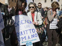 Emma Bonino, one of the main leaders of radical party during the National March for Science in Rome, Italy on Earth Day, April 22, 2017. Peo...