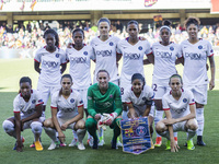 PSG Team during the semifinals of UEFA Womens Champions League match between FC Barcelona vs PSG on April 22, 2017 at the Mini Estadi in Bar...