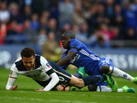 Chelsea's N'Golo Kante brings down Tottenham Hotspur's Dele Alli
during The Emirates FA Cup - Semi-Final match between Chelsea and Tottenha...