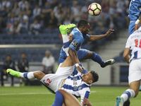 Porto's Brazilian forward Soares acrobatic kick during the Premier League 2016/17 match between FC Porto and CD Feirense, at Dragao Stadium...