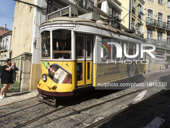 The mythical tram line 28 that runs through the historical center of Lisbon is still a claim for tourists who visit the city.
 (