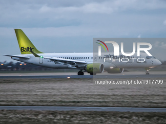  Air Baltic, a regional airline based in Riga, Latvia is the first operator to fly the brand new Canadian made Bombardier CS300 airplane. CS...