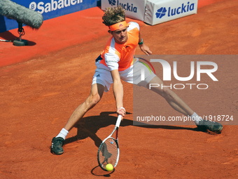 Alexander Zverev during the match against Nicolas Almagro corresponding to the Barcelona Open Banc Sabadell, on April 25, 2017. (