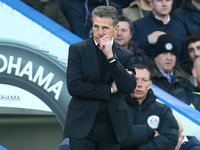 Southampton manager Claude Puel  
during the Premier League match between Chelsea and Southampton at Stamford Bridge, London, England on 25...