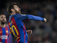  Leo Messi FC Barcelona celebrating his goal during the Spanish championship Liga football match between FC Barcelona vs CA Osasuna at Camp...