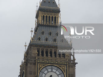 View of Big Ben in London, UK on Thursday, April 27, 2017. A man was arrested on suspicion of the commission, preparation and instigation of...
