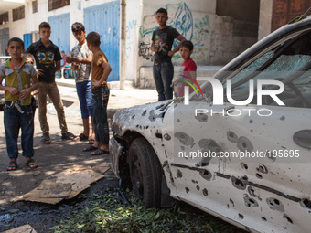 All the occupants of this car were killed by an Israeli airstrike. At least two children and one adult were in the vehicle, according to loc...