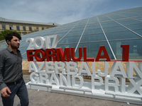 The preparation for the Formula One competition in Baku are underway as more and more constructions are being built in the center of the Aze...