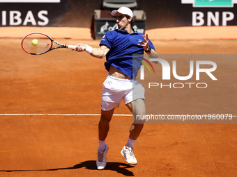 Pablo Cuevas during his round in The Internazionali BNL d'Italia 2017 at Foro Italico on May 16, 2017 in Rome, Italy. (