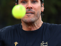 Tommy Haas (GER) on Day Three of The Internazionali BNL d'Italia 2017 at the Foro Italico on May 16, 2017 in Rome, Italy. 
(