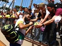 Benoit Paire (FRA) signing autographs on Day Three of The Internazionali BNL d'Italia 2017 at the Foro Italico on May 16, 2017 in Rome, Ital...