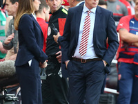 Sunderland manager David Moyes 
during the Premier League match between Arsenal and Sunderland at The Emirates, London, England on 16 May 20...