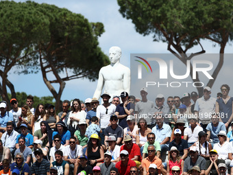 Tennis ATP Internazionali d'Italia BNL Second Round
Fans looking at the match under the statues of the Pierangeli court at Foro Italico in...