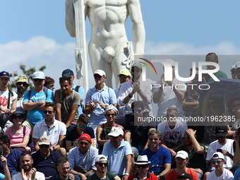 Tennis ATP Internazionali d'Italia BNL Second Round
Fans looking at the match under the statues of the Pierangeli court at Foro Italico in...
