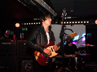 English singer and guitarist Carl Barât perform live with his band 'The Jackals' at Sebright Arms, London on May 17, 2017. Carl Barât is als...