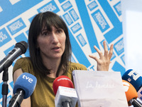 French cartoonist Catherine Meurisse during the presentation of her graphic novel 'La Levedad' (lit. The Lightness) in Madrid, Spain, 18 on...