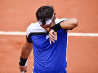 Fabio Fognini (ITA) looks dejected during the match against Alexander Zverev (GER) at the ATP World Tour Masters 1000 Internazionali BNL D'I...