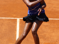 Venus Williams of USA in action during the women's third round match against Johanna Konta of Great Britain on Day Five of the Internazional...