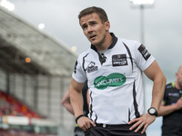 Referee Luke Pearce during the Guinness PRO12 Semi-Final match between Munster Rugby and Ospreys at Thomond Park Stadium in Limerick, Irelan...