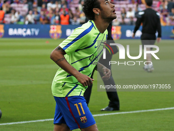 Neymar Jr. before La Liga match between F.C. Barcelona v S.D. Eibar, in Barcelona, on May 21, 2017.  (