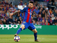 Leo Messi during La Liga match between F.C. Barcelona v S.D. Eibar, in Barcelona, on May 21, 2017.  (