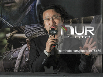 Director Jeong Yoon Cheol attend showcase during their new film WARRIORS OF THE DAWN media show case in Seoul, South Korea. (