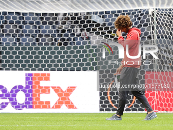 Marouane Fellaini during a walk around The Friends Arena ahead of the UEFA Europa League Final between Ajax and Manchester United at Friends...