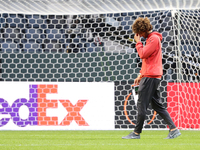 Marouane Fellaini during a walk around The Friends Arena ahead of the UEFA Europa League Final between Ajax and Manchester United at Friends...
