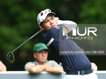 Phachara Khongwatmai of THA
during 1st Round for the 2017 BMW PGA Championship on the west Course at Wentworth on May 25, 2017 in Virginia W...