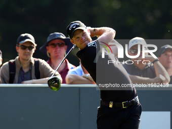 Danny Willett of England
during 1st Round for the 2017 BMW PGA Championship on the west Course at Wentworth on May 25, 2017 in Virginia Wate...