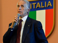 Giovanni Malagò,  during celebration for Honoris causa diploma for Totti in the salon of honor of CONI , Rome on may 26, 2017 (