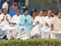 State Cabinet Minister join the programe during  Six Years celebration Trinamool Congress Government at State Secetriyat office Nabanna on M...