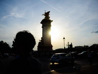 People in Paris, France on May 28, 2017. Much of French people and tourists enjoyed hot and sunny weather with temperatures above the averag...