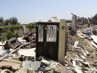 A general view of a destroyed house in the Bureij refugee camp in the central Gaza Strip on 01 August 2014. (