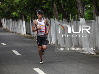 Canada’s Brent McMahon doing a 21k run at the Cobra Ironman 70.3 Philippines. This is the sixth ironman triathlon event in the Philippines,...