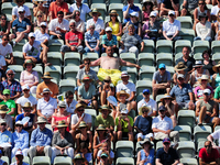 Spectators during a match between Jerzy Janowicz (POL) and Grigor Dimitrov (BUL) in the round of eight of the Mercedes Cup in Stuttgart, Ger...