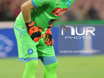 Rafael Cabral Barbosa goalkeeper of SSC Napoli  during Pre Season Friendly match between SSC Napoli and PAOK FC Football / Soccer at Stadio...