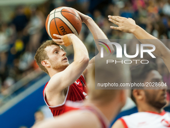 Players on the field during the basketball game - Great Britain vs Turkey final game at 2017 Men’s U23 World Wheelchair Basketball Champions...